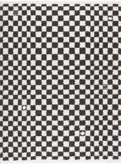 Kieu Black & White Checkered Area Rug - Decor Addict, LLC