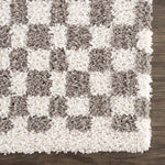 Kieu Taupe Checkered Area Rug - Decor Addict, LLC