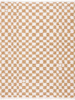 Kieu Yellow & White Checkered Area Rug - Decor Addict, LLC