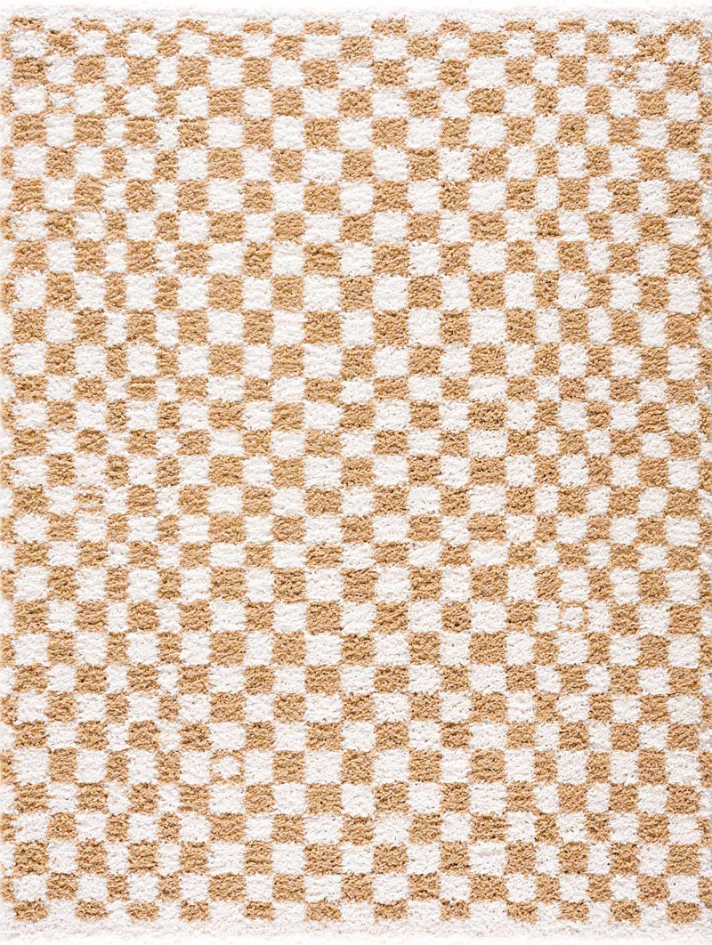 Kieu Yellow & White Checkered Area Rug - Decor Addict, LLC