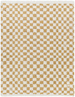 Kieu Yellow & White Checkered Area Rug - Decor Addict, LLC