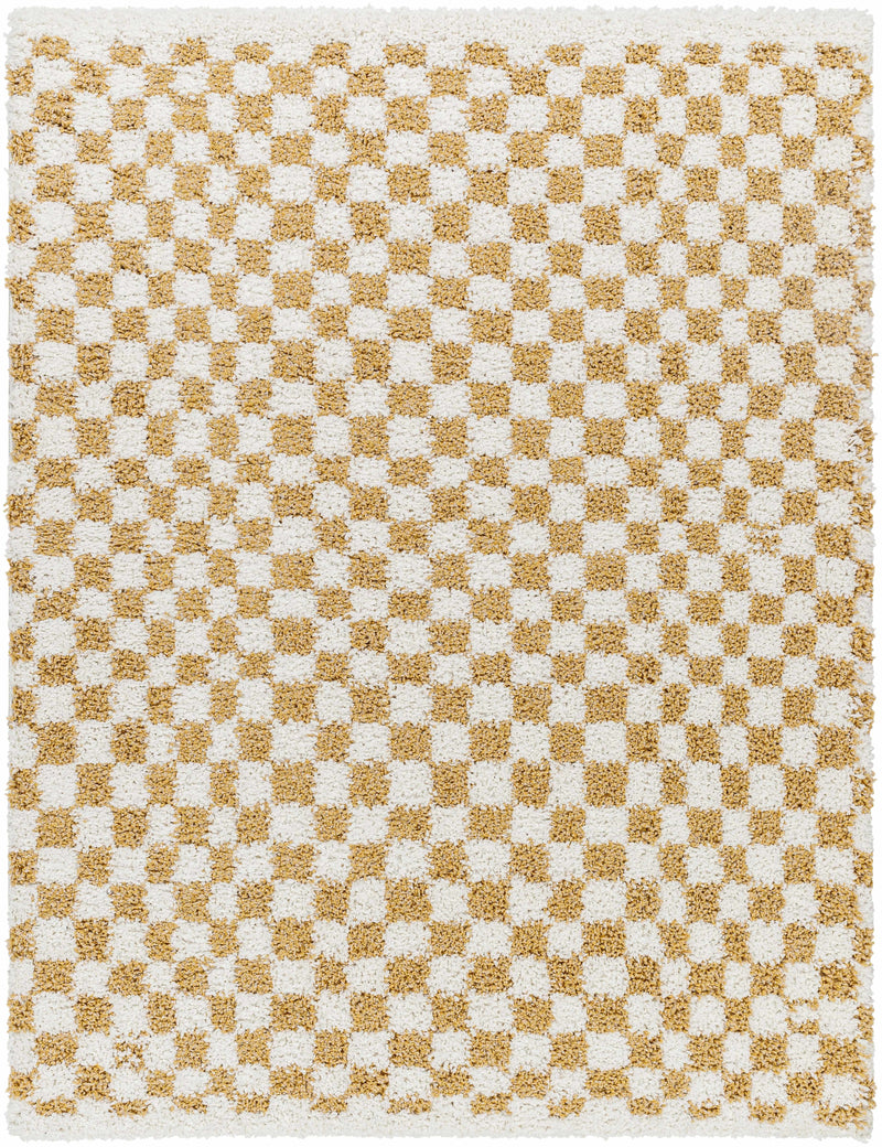 Kieu Yellow & White Checkered Area Rug - Decor Addict, LLC