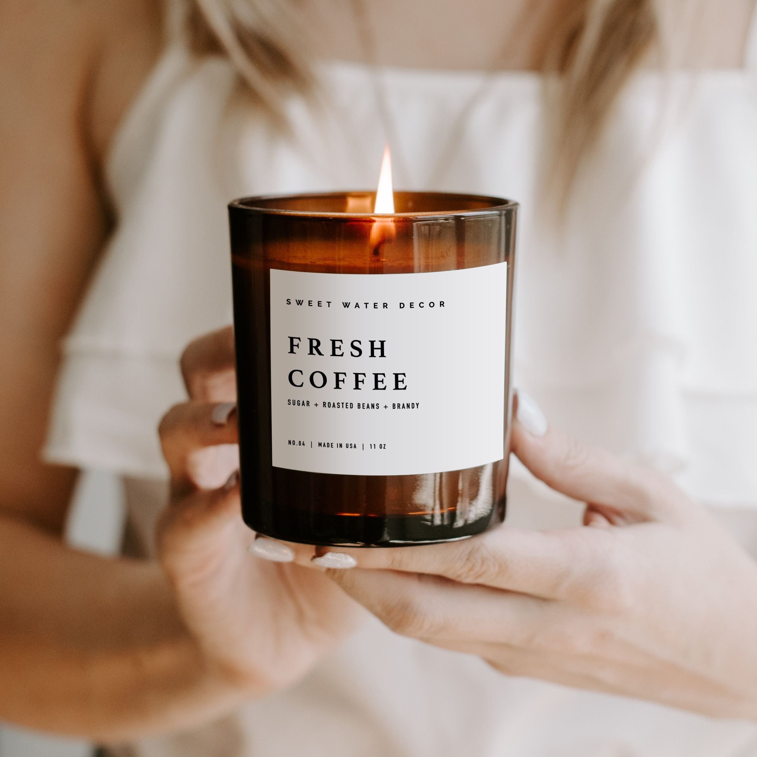 Fresh Coffee Soy Candle - Amber Jar - 11 oz - Decor Addict, LLC
