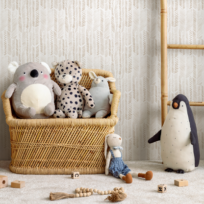 Abstract Wallpaper with a Hand-Drawn Arrow Pattern in Beige - C357 - Decor Addict, LLC