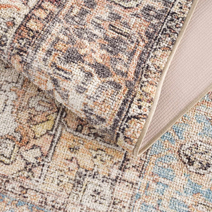 Beck Peach Washable Area Rug - Decor Addict, LLC