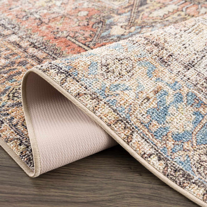 Beck Peach Washable Area Rug - Decor Addict, LLC