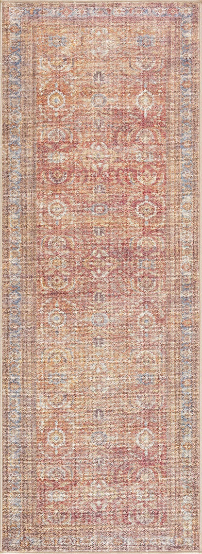 Anshu Peach Washable Area Rug - Decor Addict, LLC