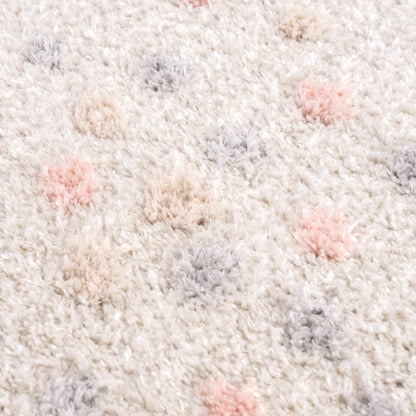 Cansu Pink & Cream Dotted Area Rug - Decor Addict, LLC