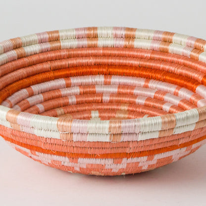 10" Medium Coral Burst Round Basket - Decor Addict, LLC