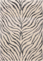 Gray Ecorse Zebra Print Area Rug - Decor Addict, LLC