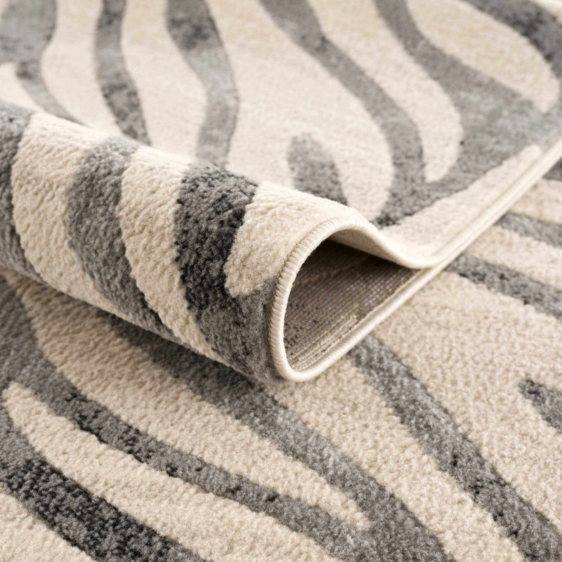 Gray Ecorse Zebra Print Area Rug - Decor Addict, LLC