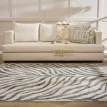 Gray Ecorse Zebra Print Area Rug - Decor Addict, LLC