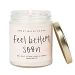 Feel Better Soon Soy Candle - Clear Jar - 9 oz (Salt and Sea)