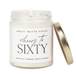 Cheers to Sixty Soy Candle - Clear Jar - 9 oz