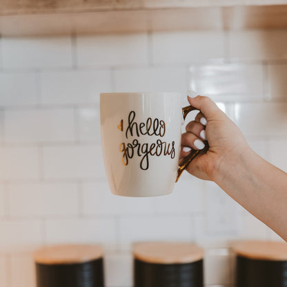 Hello Gorgeous 16oz. Coffee Mug - Decor Addict, LLC