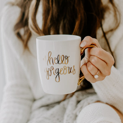 Hello Gorgeous 16oz. Coffee Mug - Decor Addict, LLC