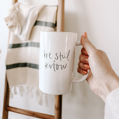 Be Still and Know 16oz. Tall Coffee Mug - Decor Addict, LLC