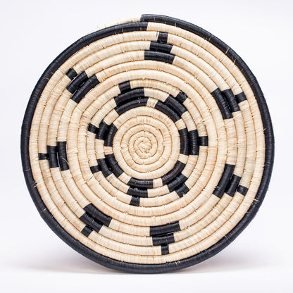 Black + Natural Raffia Cake Stand - Decor Addict, LLC