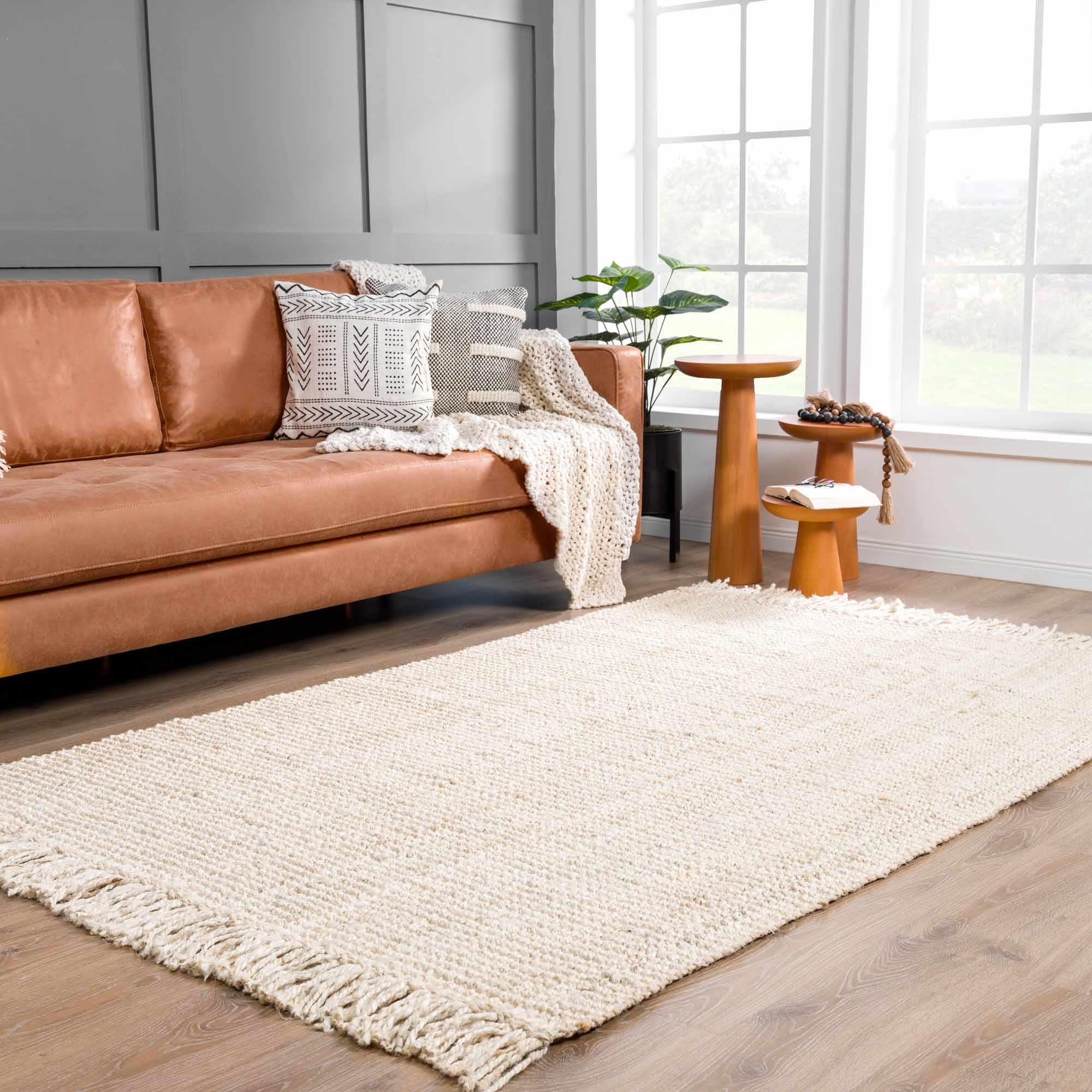 Senneterre Bleached Jute Rug - Decor Addict, LLC