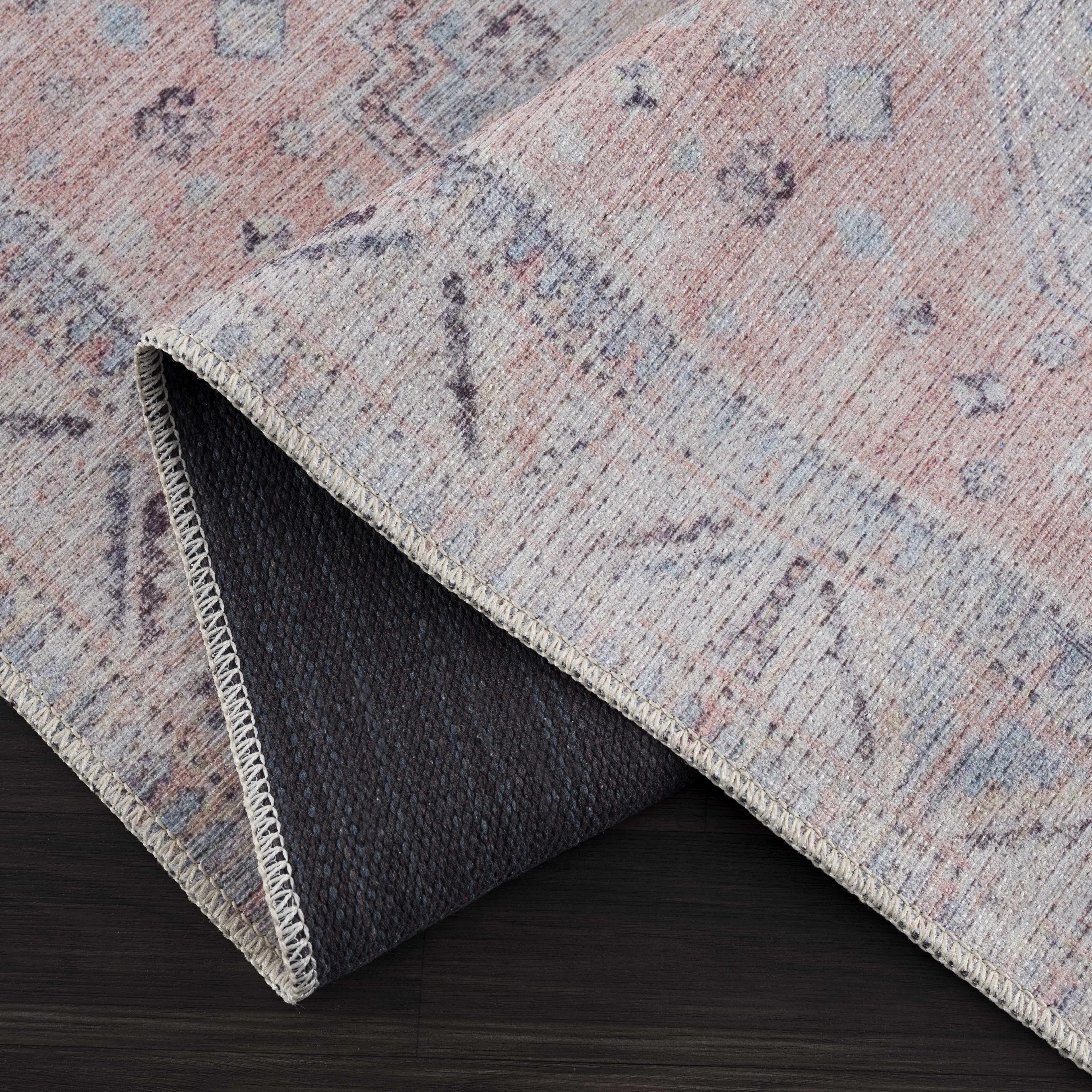 Morcott Peach Washable Area Rug - Decor Addict, LLC