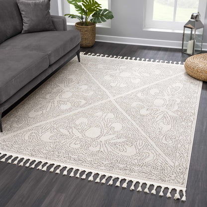 Birdwood Cream & Brown Area Rug - Decor Addict, LLC