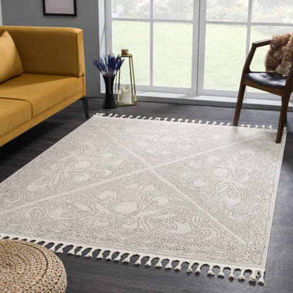 Birdwood Cream & Brown Area Rug - Decor Addict, LLC