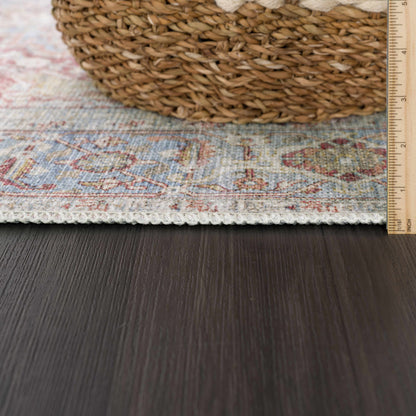 Cream Rust Leeston Vintage Washable Area Rug - Decor Addict, LLC