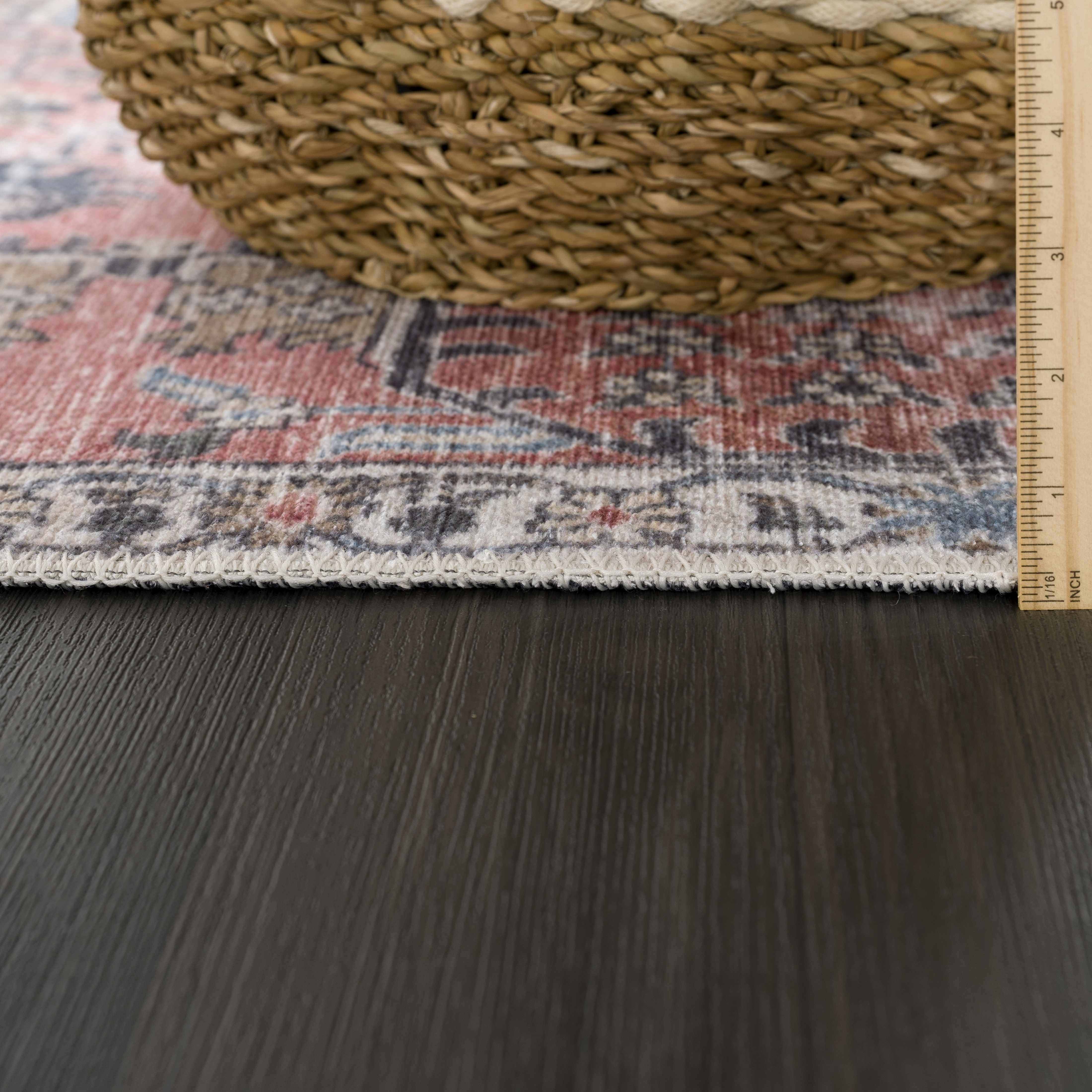 Burgundy Holi-2303 Washable Area Rug - Decor Addict, LLC