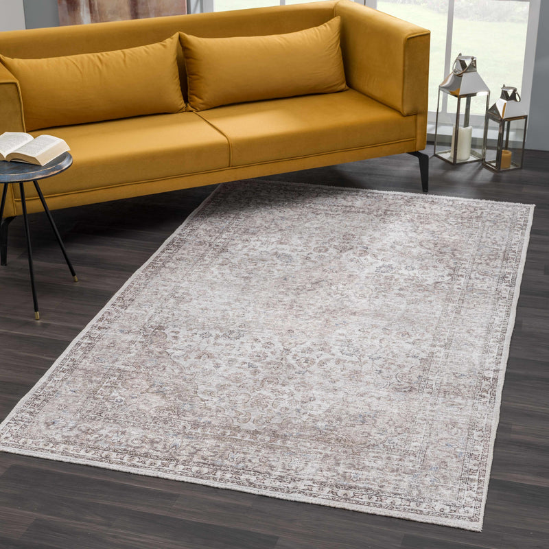 Cream Holi-2301 Washable Area Rug - Decor Addict, LLC