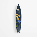 Colorful Herbs and Flowers on Dark Background Acrylic Surfboard Wall Art