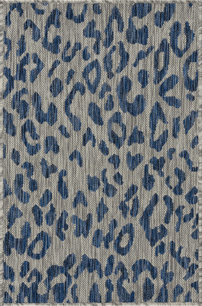 Skipsea Blue Leopard Performance Rug - Decor Addict, LLC