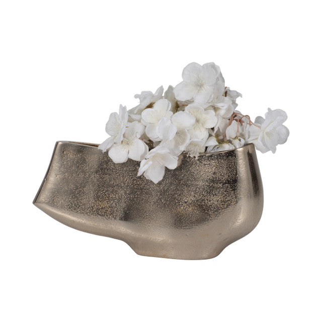 Metal, 10" Andria Small Gold Vase - Decor Addict, LLC