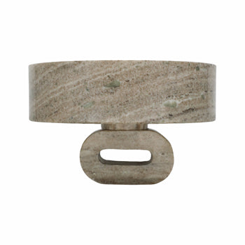 12" DAFNE MARBLE BOWL, BEIGE - Decor Addict, LLC