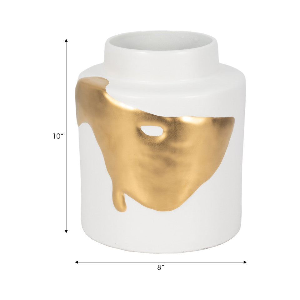 10" Procida Small Vase, White - Decor Addict, LLC