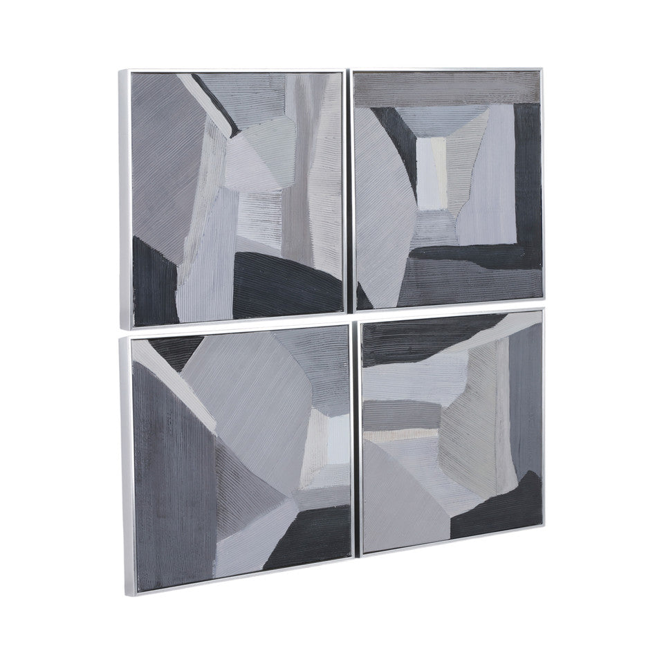 Set of 4 - 20X20 Triana Hand painted abstract Wall Art - Decor Addict, LLC