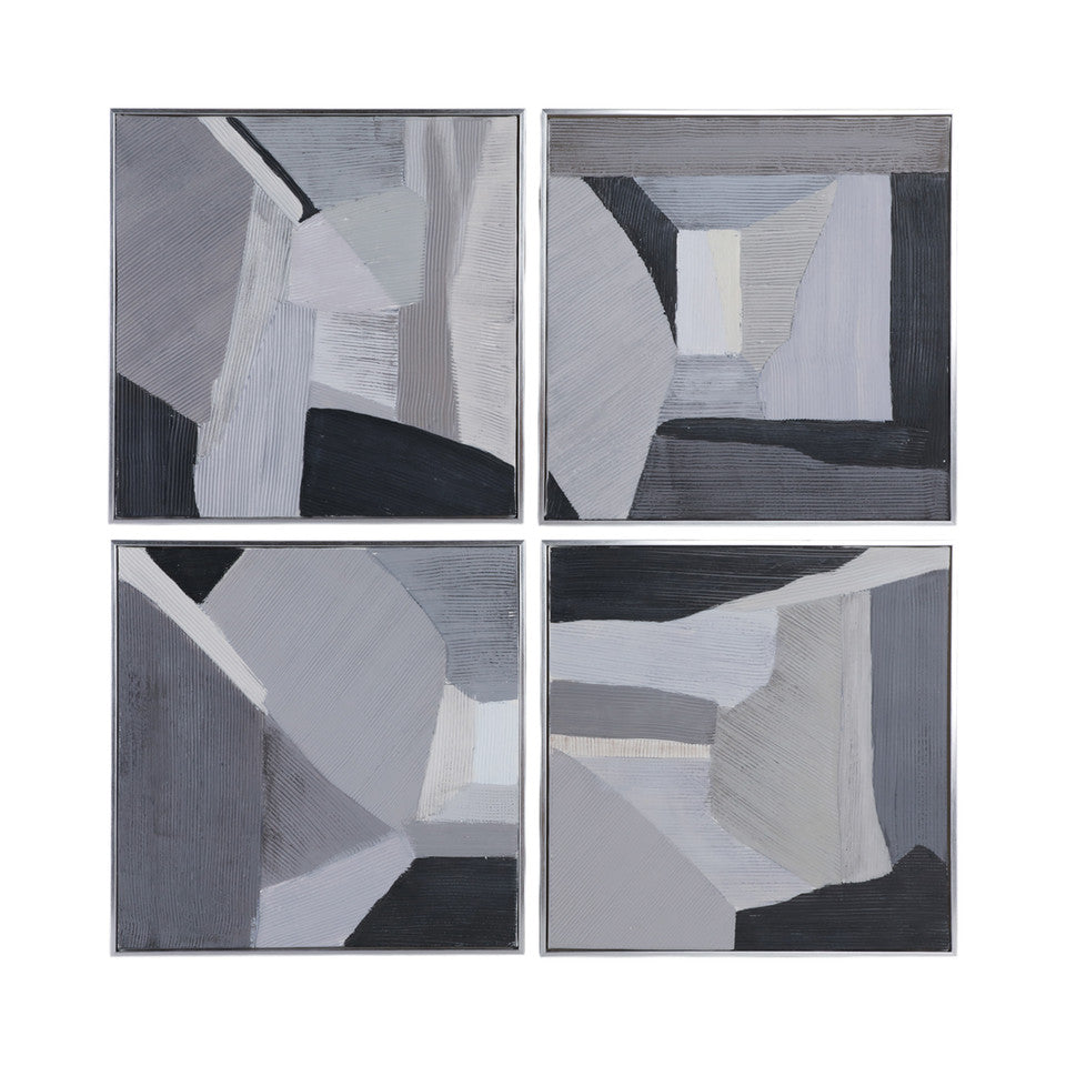 Set of 4 - 20X20 Triana Hand painted abstract Wall Art - Decor Addict, LLC