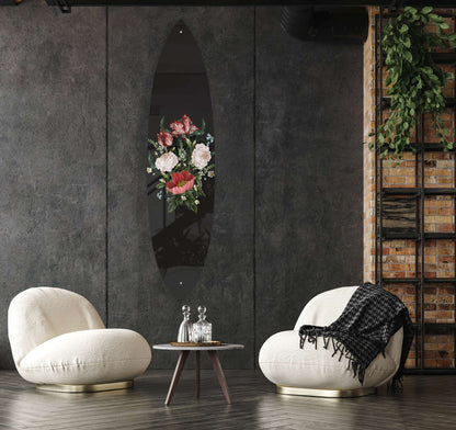 Floral Bouquet Design Acrylic Surfboard Wall Art - Decor Addict, LLC