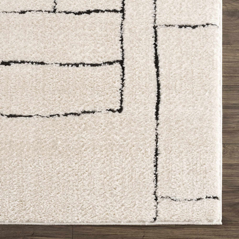 Keats Black & White Area Rug - Decor Addict, LLC