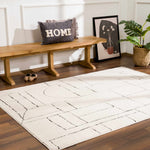 Keats Black & White Area Rug - Decor Addict, LLC