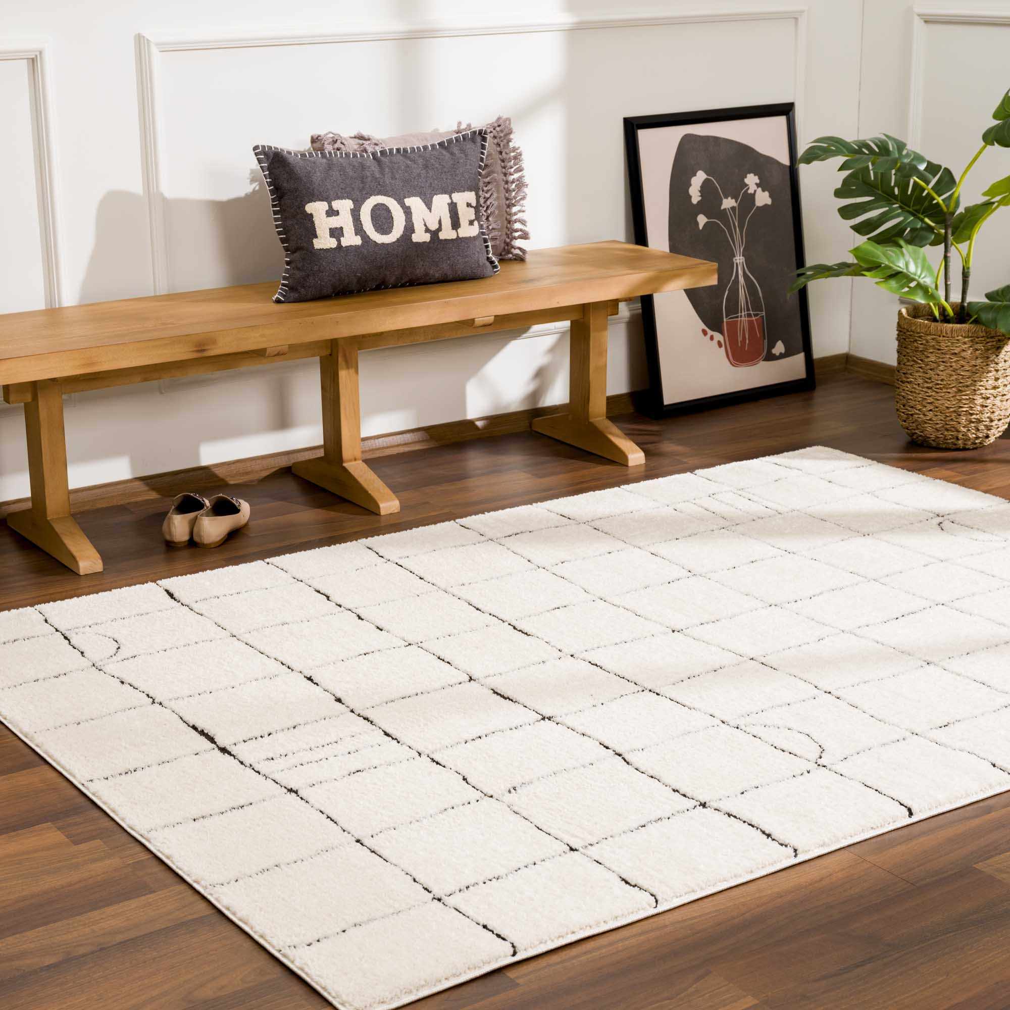 Keanu Black & White Gambit Rug - Decor Addict, LLC