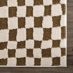 Lajos Brown Checkered Area Rug - Decor Addict, LLC