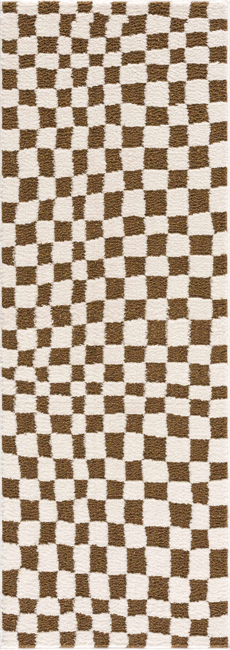 Lajos Brown Checkered Area Rug - Decor Addict, LLC