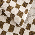 Lajos Brown Checkered Area Rug - Decor Addict, LLC