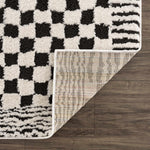 Leryn Black & White Checkered Area Rug - Decor Addict, LLC