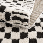 Leryn Black & White Checkered Area Rug - Decor Addict, LLC