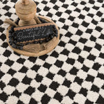 Leryn Black & White Checkered Area Rug - Decor Addict, LLC