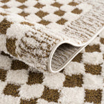 Leryn Brown&White Checkered Rug - Decor Addict, LLC