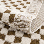 Leryn Brown&White Checkered Rug - Decor Addict, LLC