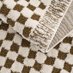 Leryn Brown&White Checkered Rug - Decor Addict, LLC