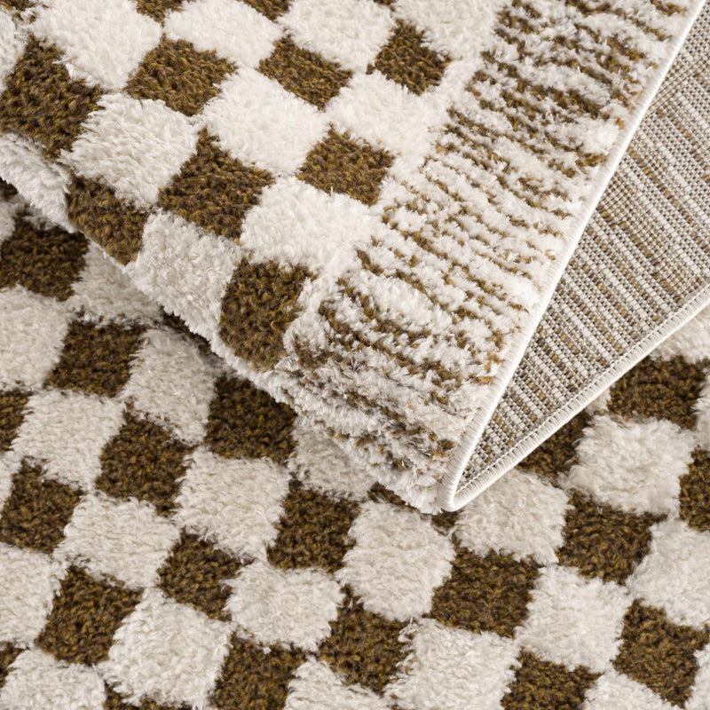 Leryn Brown&White Checkered Rug - Decor Addict, LLC